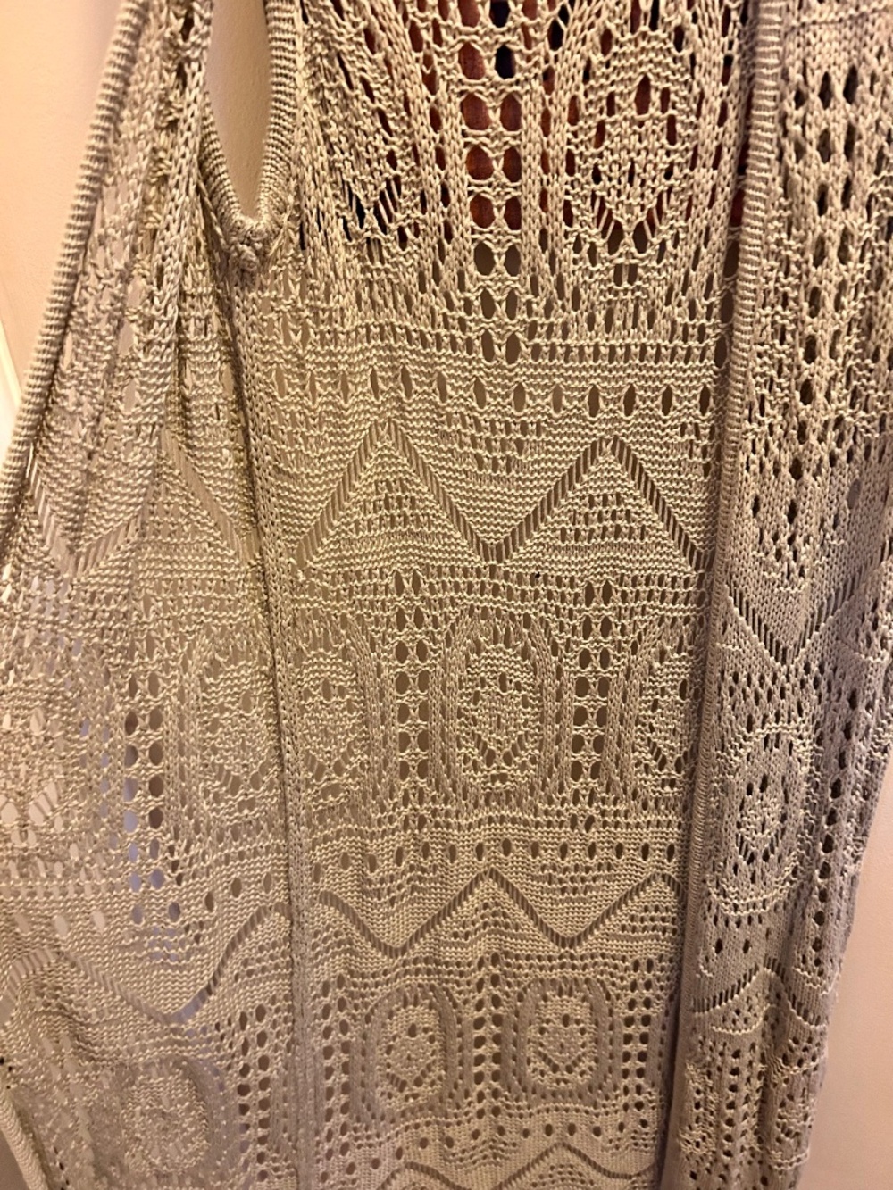 Chelsea & Theodore Crochet Duster Vest - Picture 3 of 4